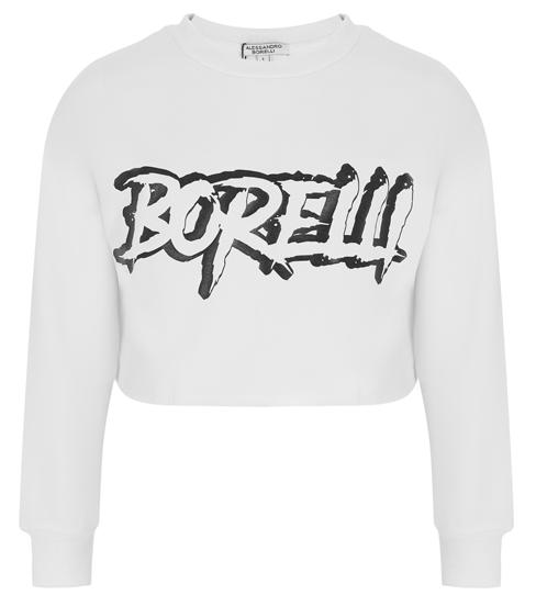 Свитшот с принтом для девочки / Белый / 134 Свитшот с принтом для девочки / Белый / 134