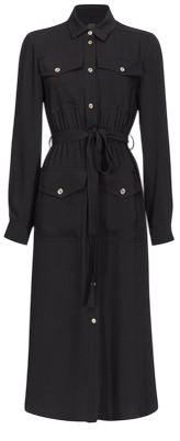 Платье-рубашка женское / Черный / 40