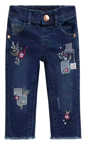 Джинсы с принтом для девочки Фото Джинсы с принтом для девочки