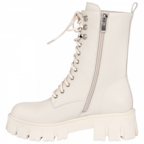 Ботинки кожаные женские / Молочный / 36