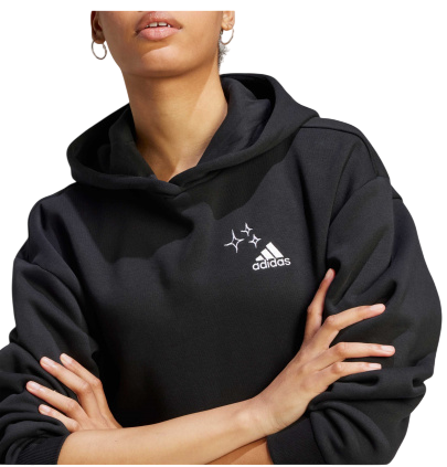 Худи с логотипом женское / Черный / 40