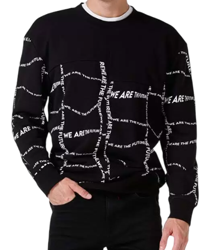 Свитер с принтом мужской Фото Свитер с принтом мужской