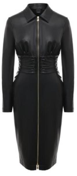 Eco-leather women's dress