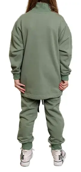 Комплект для девочки: джемпер и брюки / Хаки / 110