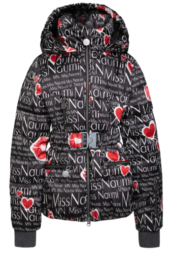 Фото Пуховик с принтом для девочки