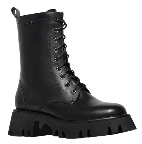 Фото Ботинки из кожи женские