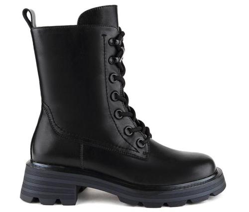 Фото Ботинки из кожи женские