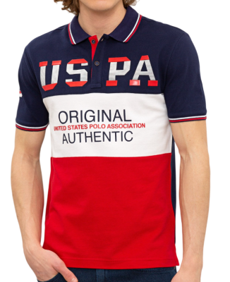 Поло хлопковое мужское / Красный / 46 Поло хлопковое мужское / Красный / 46