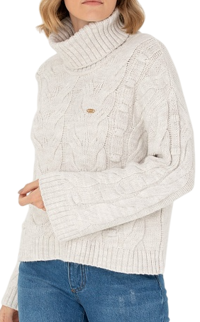 Фото Джемпер фактурной вязки женский