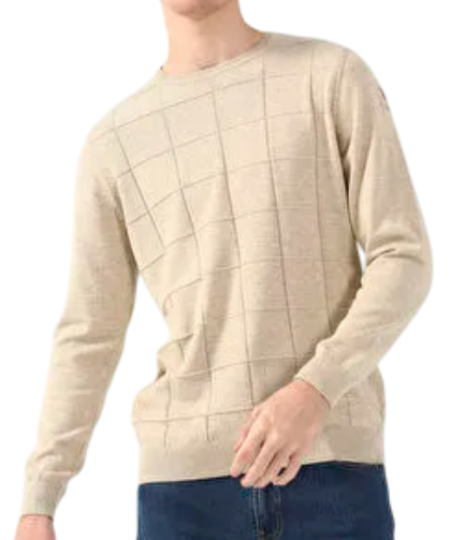 Джемпер с принтом мужской / Бежевый / 46 Джемпер с принтом мужской / Бежевый / 46