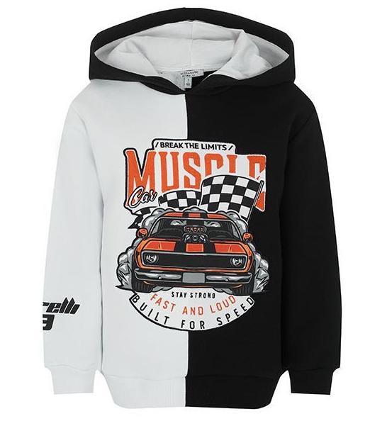 Худи с принтом для мальчика / Черный / 152 Худи с принтом для мальчика / Черный / 152