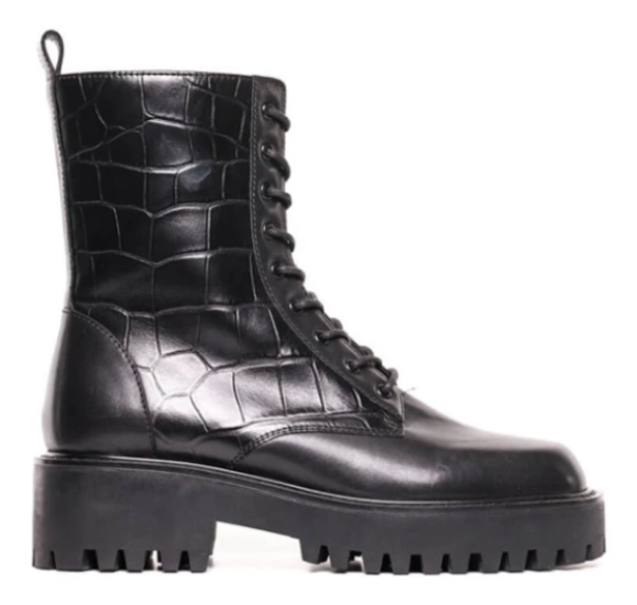 Ботинки кожаные женские / Черный / 36