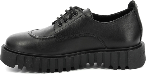 Полуботинки кожаные женские / Черный / 37