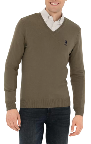 Пуловер однотонный мужской Фото Пуловер однотонный мужской