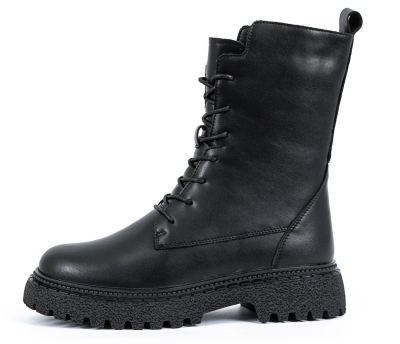 Ботинки кожаные женские / Черный / 40