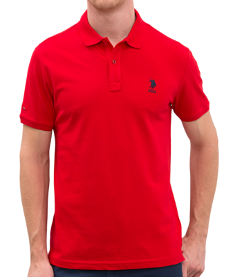 Поло с логотипом мужское / Красный / 46 Поло с логотипом мужское / Красный / 46
