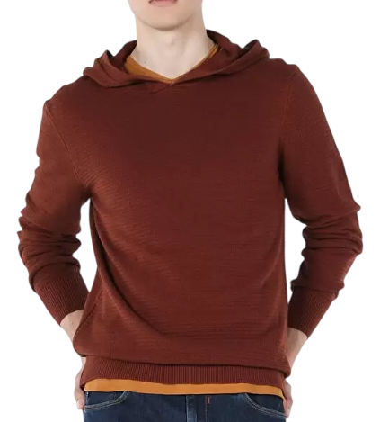 Джемпер с капюшоном мужской / Коричневый / 46 Джемпер с капюшоном мужской / Коричневый / 46