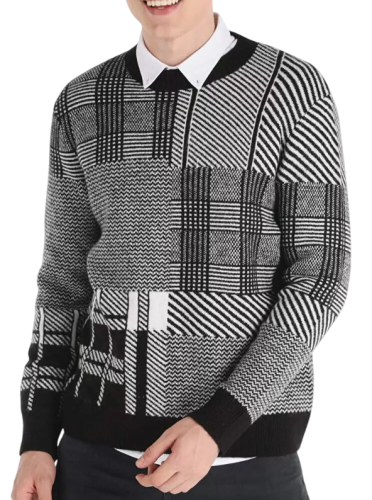 Свитер с принтом мужской Фото Свитер с принтом мужской