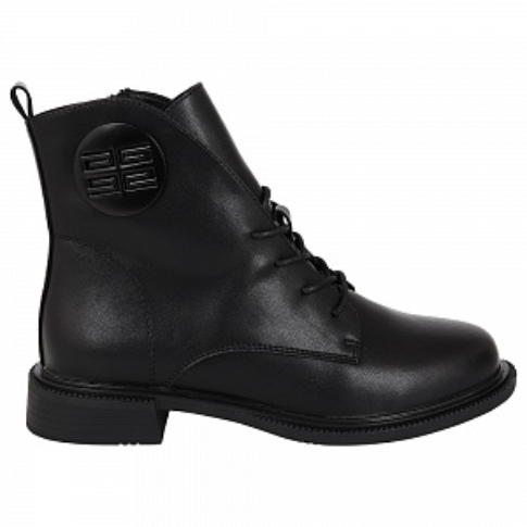 Ботинки кожаные женские / Черный / 37