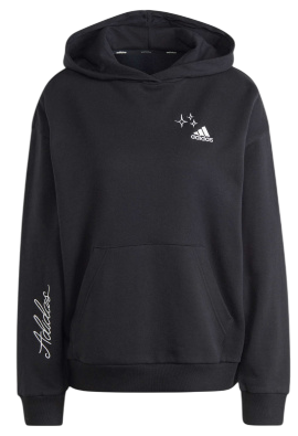 Худи с логотипом женское / Черный / 40