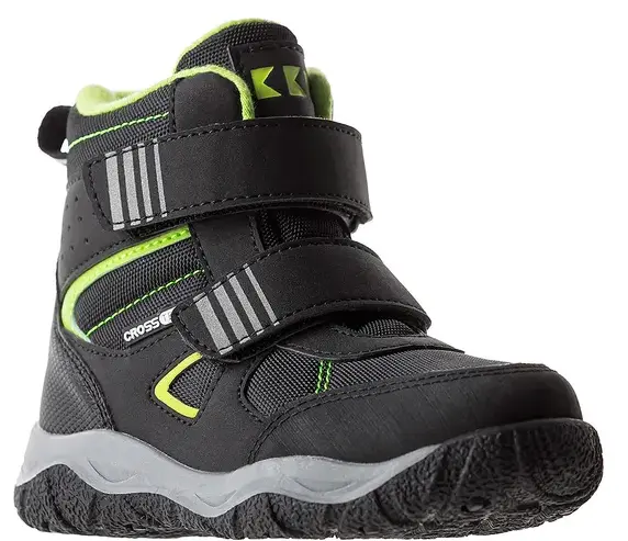 Ботинки из экокожи для мальчика / Черный / 35