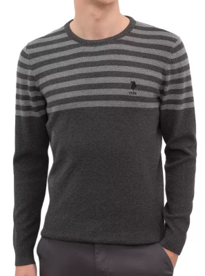 Джемпер хлопковый мужской / Серый / 44 Джемпер хлопковый мужской / Серый / 44