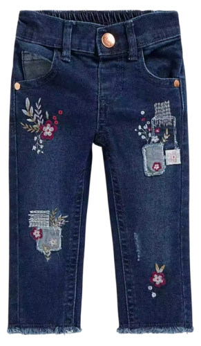 Фото Джинсы с принтом для девочки