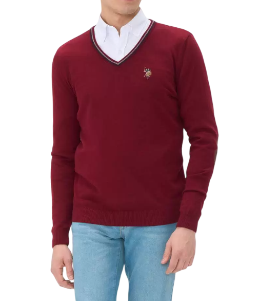 Пуловер с логотипом мужской / Бордовый / 50 Пуловер с логотипом мужской / Бордовый / 50