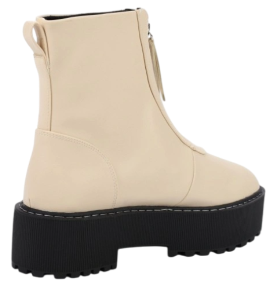 Ботинки из экокожи женские / Бежевый / 39