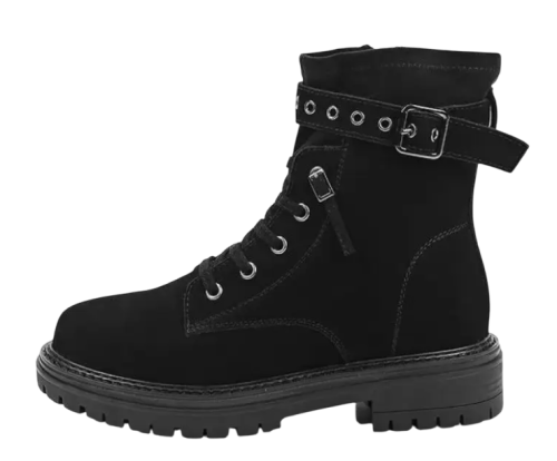 Фото Ботинки из велюра женские