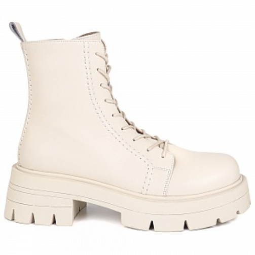 Ботинки кожаные женские / Молочный / 40