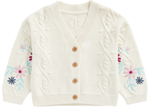 Кардиган на пуговицах для девочки Фото Кардиган на пуговицах для девочки