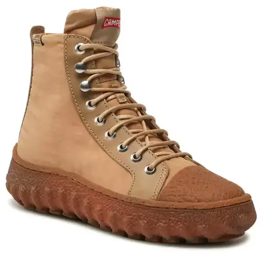 Ботинки из нейлона и кожи женсккие / Бежевый / 37