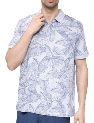 Поло с принтом мужское / Синий / 50 Поло с принтом мужское / Синий / 50