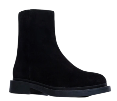 Полусапоги из замши женские  / Черный / 37