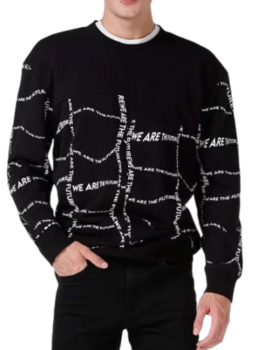 Свитер с принтом мужской Фото Свитер с принтом мужской