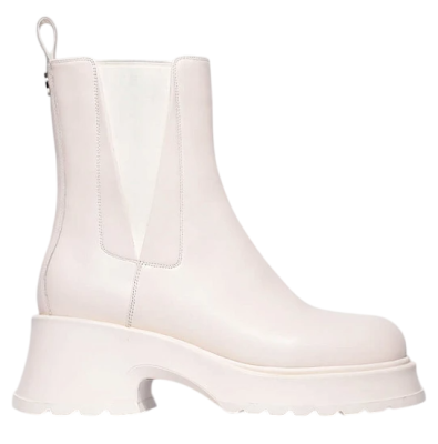 Ботинки кожаные женские / Молочный / 36