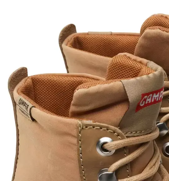 Ботинки из нейлона и кожи женсккие / Бежевый / 37