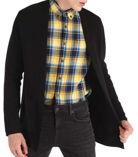 Кардиган однотонный мужской Фото Кардиган однотонный мужской