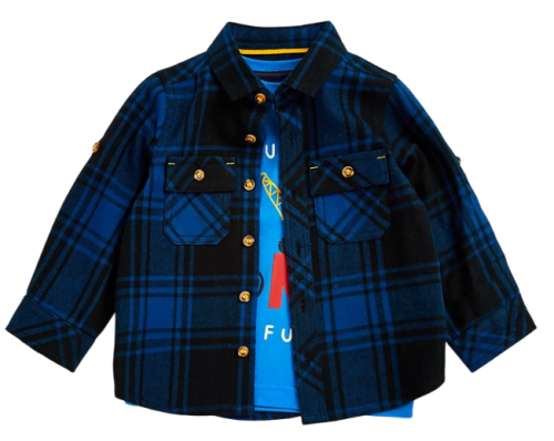 Фото Комплект: футболка и рубашка для мальчика