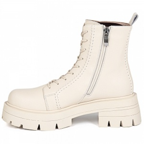 Ботинки кожаные женские / Молочный / 40