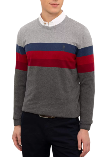 Пуловер в полоску мужской Фото Пуловер в полоску мужской