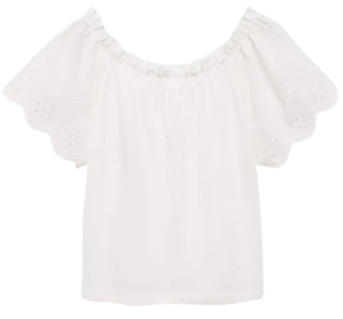 Блузка с коротким рукавом для девочки Фото Блузка с коротким рукавом для девочки