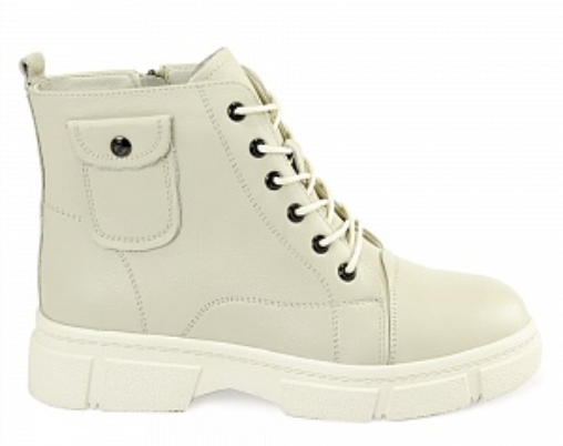 Ботинки кожаные женские / Бежевый / 36