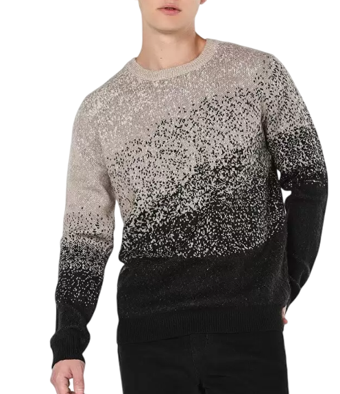 Свитер с принтом мужской / Коричневый / 46 Свитер с принтом мужской / Коричневый / 46