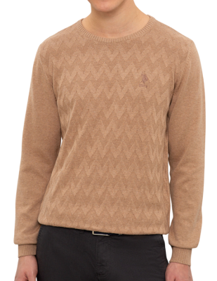 Джемпер хлопковый мужской / Коричневый / 48 Джемпер хлопковый мужской / Коричневый / 48