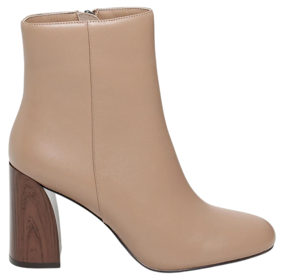 Ботильоны кожаные женские / Бежевый / 36