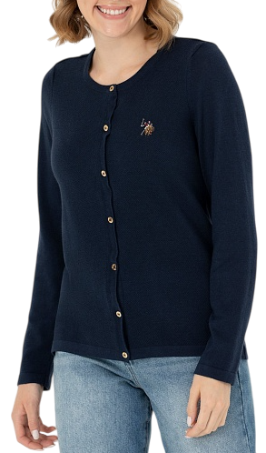 Кардиган на пуговицах женский / Тёмно-синий / 50