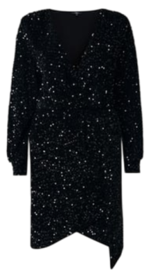 Коктейльное платье женское / Черный / 40