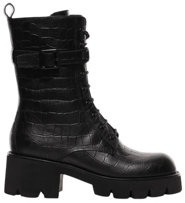 Ботинки кожаные женские / Черный / 36